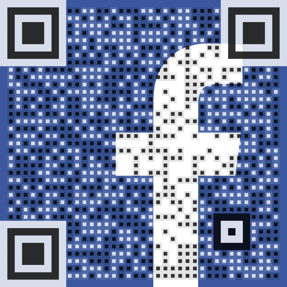 Jumbo Smart Vanity QR Code for @arqrcode on Facebook