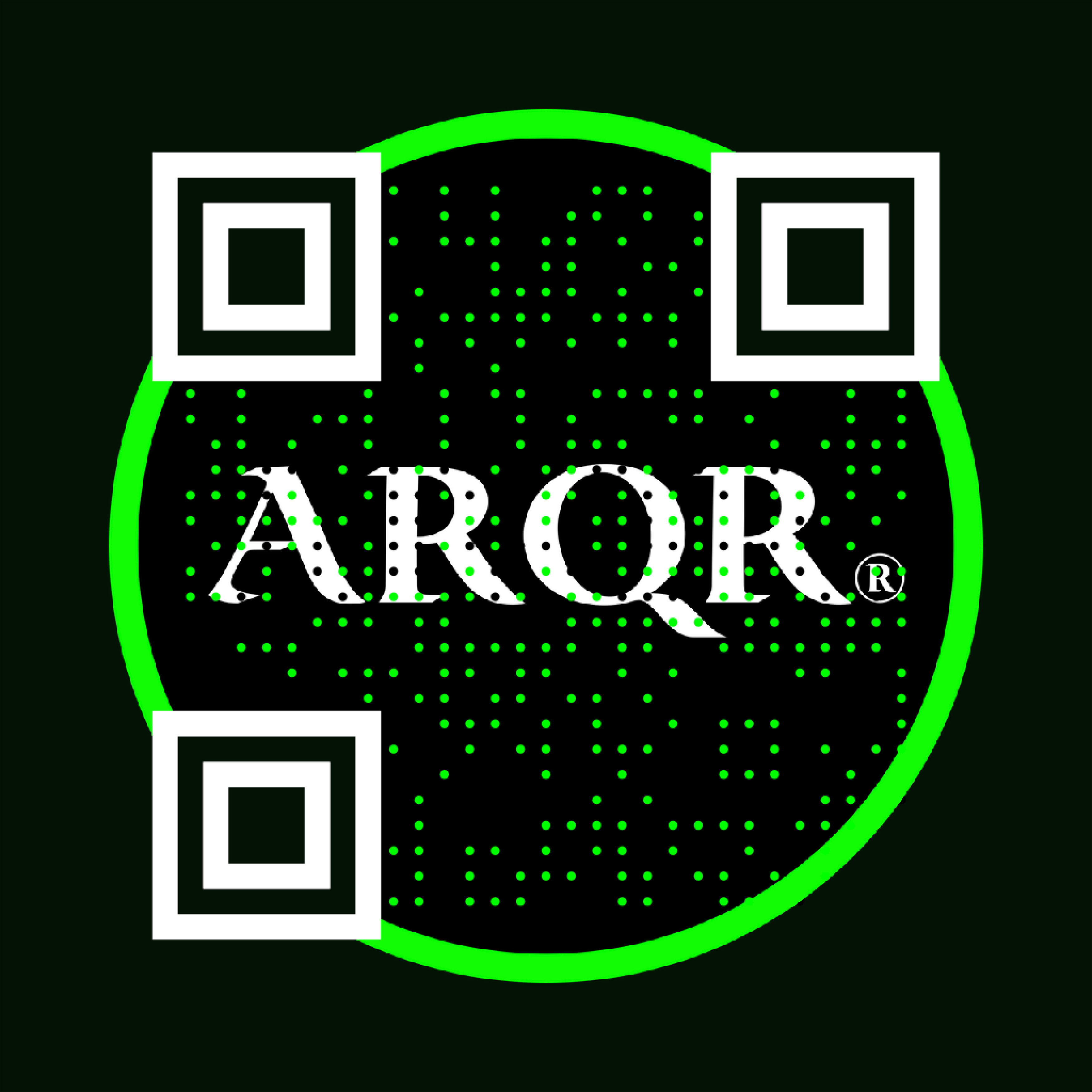 Circle QR Code links to an ARQR music page