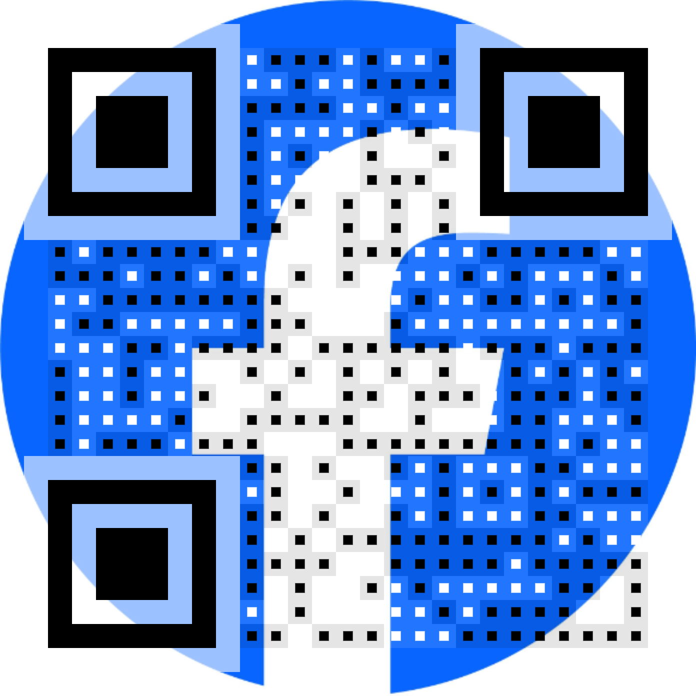 Smart Vanity QR Code for @arqrcode on Facebook